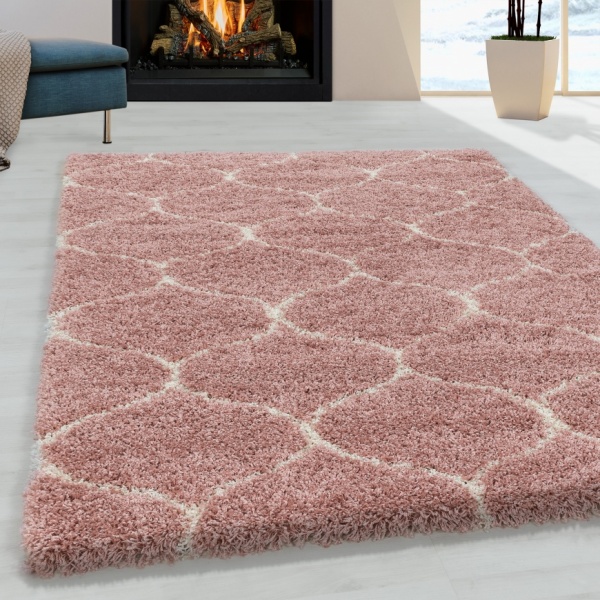 Salsa Shaggy Contemporary Rose Rug